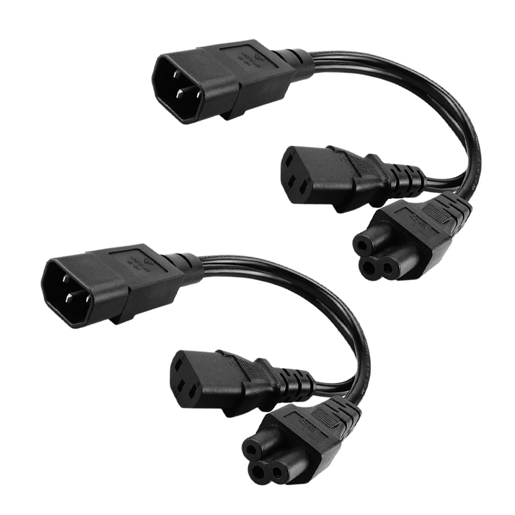 IEC320 C14 к C13 + C5 папа женскому Y сплиттер удлинитель кабеля питания|Компьютерные