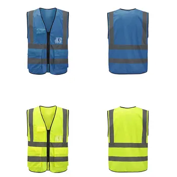 

Multi-pocket Reflective Vest Riding Traffic Vest Safety Railway Coal Miners Uniform Vest Breathable Reflective Vest XL