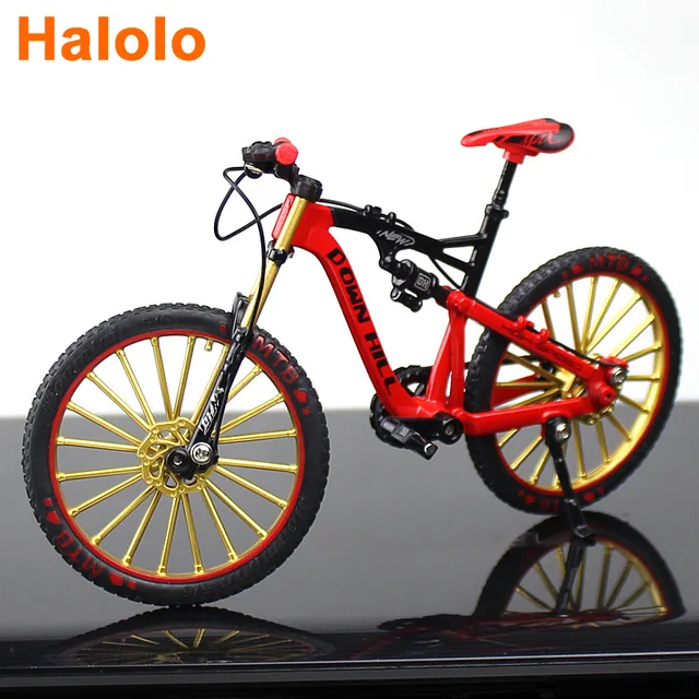 Halolo Mini 1:10 Alloy Model Bicycle Diecast Metal Finger Mountain Bike Racing Simulation Adult Collection Toys For Children G33 2