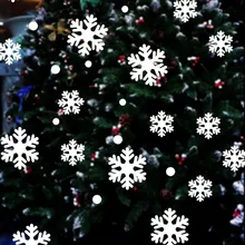 39 шт./лот, снежинка, Электростатическая наклейка, для окна, для детской комнаты, Рождественская Наклейка на стену, s, наклейки для дома, украшения, новогодние обои