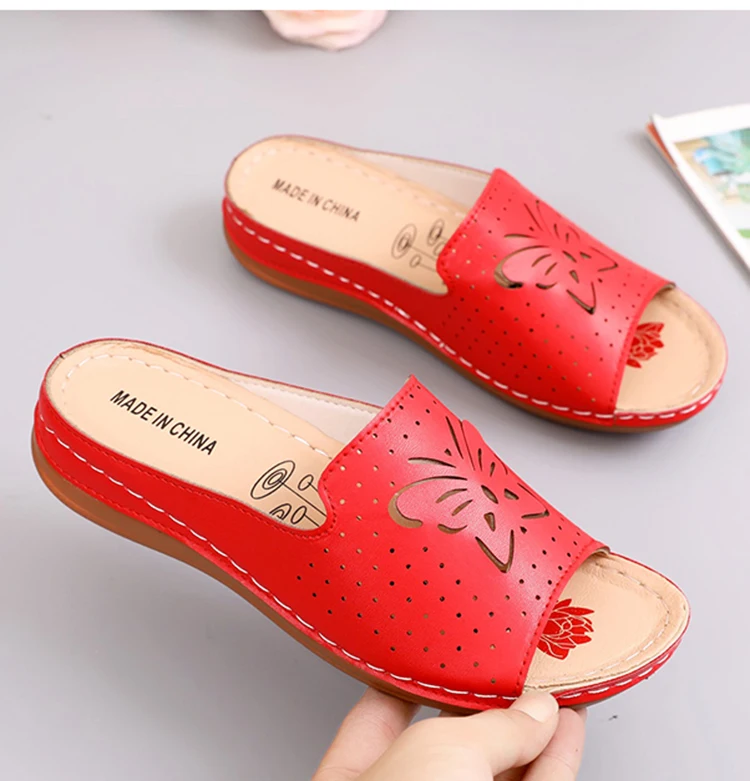 2022 New Shoes Sandals Women Outdoor Walking Shoes Retro Ladies Shoes Slip On Women Shoe Slipper Female Zapatillas Muje Footwear