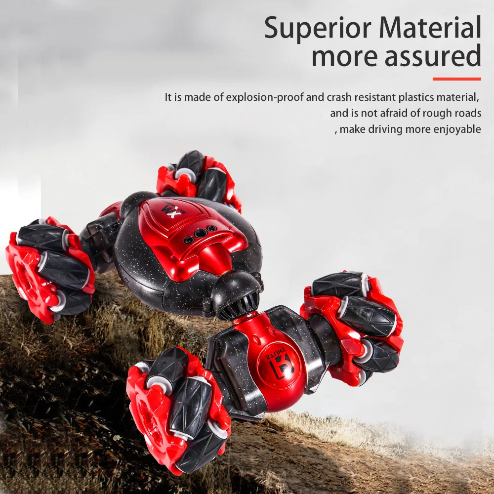 1827 20 2 4G 4WD RC автомобиль трюк поворотный часы индукционный жест вездеход плоский