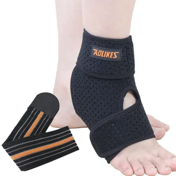 2 Stks/set Sport Ademend Ankle Brace Protector Verstelbare Pad Voetbal Sport Bescherming Elastische Brace Guard Ondersteuning