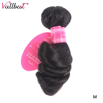 

Vallbest Brazilian Loose Wave Bundles 8-28 Inch 100g/Pcs Jet Black Natural Black Human Hair Weave Bundles Remy Hair Extension