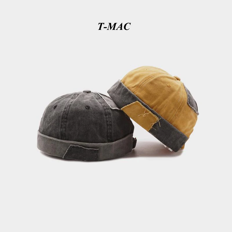 2019 New Denim Hole Sailor Cap Beanie Skullcap Retro Navy Style Hat Japanese Harajuku Street Unisex Adult | Аксессуары для одежды
