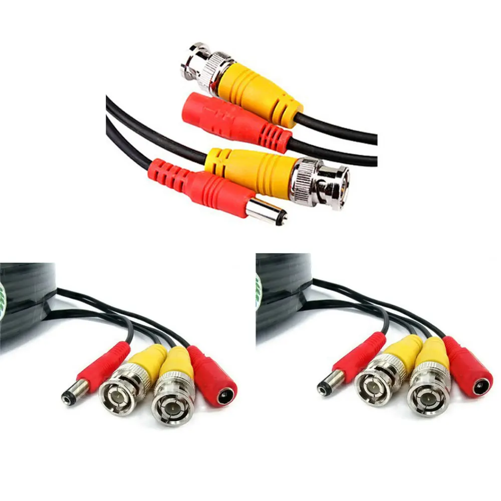 BNC cable 10M Power video Plug and Play Cable 20m / 65ft BNC Video Power Siamese Cable for CCTV Surveillance Camera DVR Kit