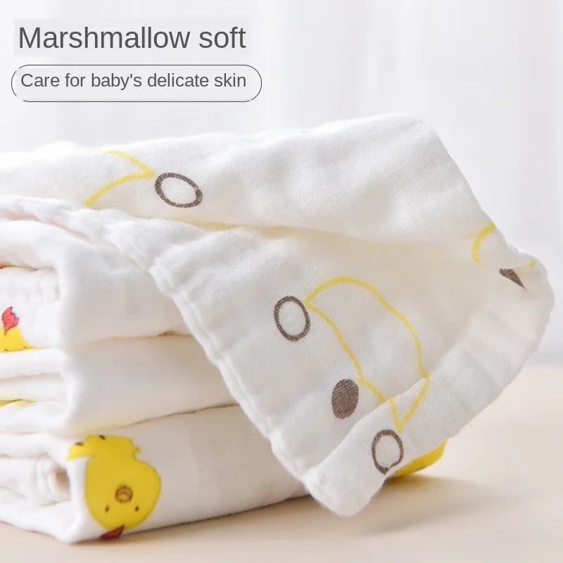 Полотенце для купания с рисунком лица для новорожденных, нагрудник для кормления, квадратное полотенце с платком, хлопок, Марлевое полотенце, 25*25 см