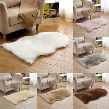 

60x90cm Shaggy Carpet For Living Room Home Bath Chair Cover Modern Fluffy Mats Kids Room Mats Silky Washable Faux Fur Area Rug