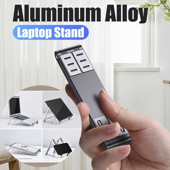 

Laptop Stand for MacBook Air Pro Notebook Portable Foldable Aluminium Alloy Laptop Holder Bracket for PC iPad iPhone