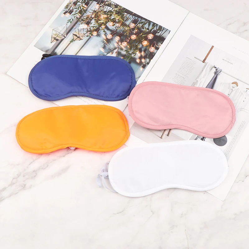 1PC Eye Cover Silk Sleep Eye Mask Sleeping Padded Shade Patch Eyemask Blindfolds Women Men Travel Relax Rest Free Shipping