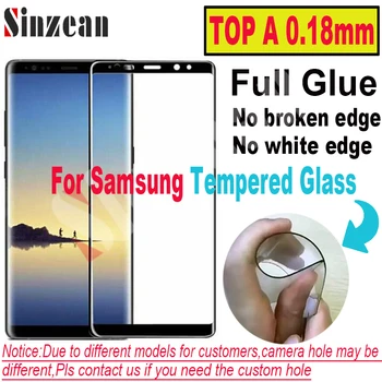 

20pcs For Samsung S10 Plus/S9 Plus/S8 Plus/Note 8/Note 9/Note 10 Plus Ultra Thin 0.18mm 3D Curved Edge Full Glue Tempered Glass