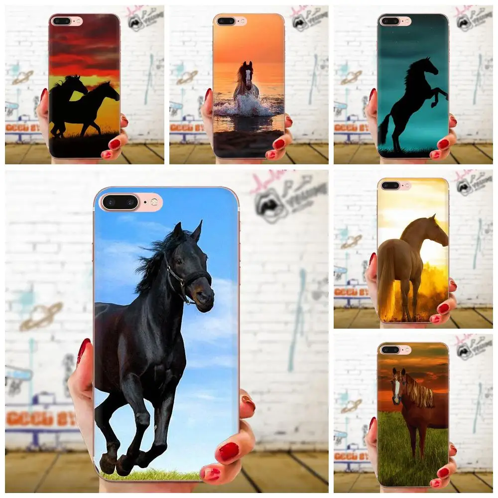ТПУ чехол для телефона закат и лошади Huawei NOVA 2 V20 Y3II Y5 Y5II Y6 Y6II Y7 Y9 G8 G9 GR3 GR5 GX8 Prime 2018