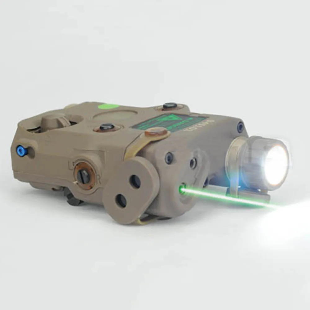 Airsoft тактический AN/PEQ-15 зеленая точка лазерный с Белый светодиодный фонарик факел ИК-осветитель для Охота Открытый черный/ тан