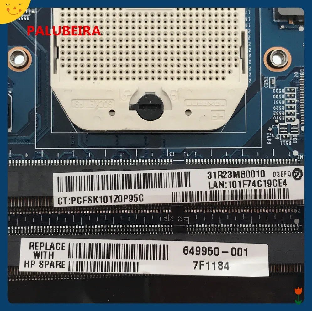 649950-001 аккумулятор большой емкости DA0R23MB6D1 для hp павильон G4 G6 G7 ноутбук материнская плата Гнездо FS1 HD 6470 DDR3