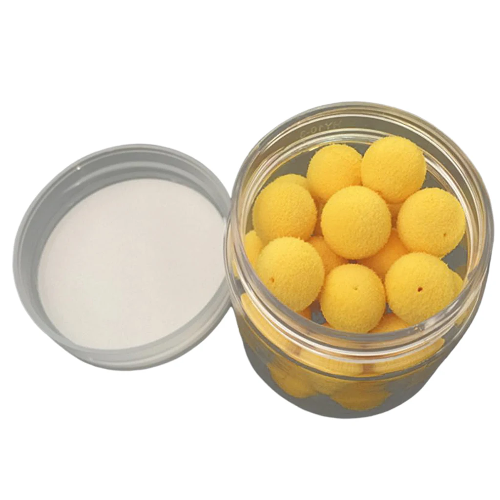 15pcs Smell Carp Fishing Bait Boilies Eggs Floating Ball Beads Feeder 4 Size