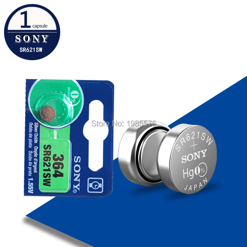 1 шт. батарея для часов SONY AG1 55 V 364 SR621SW LR621 621 LR60 CX60 кнопочные батареи из оксида