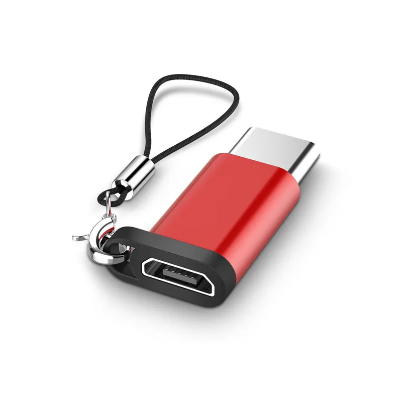 Usb type C штекер Micro USB Женский адаптер usb type-C поддержка OTG для Xiaomi 4C/LeTV/huawei/htc Oneplus LG планшет - Цвет: Red