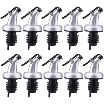 

Olive Oil Leakproof Spouts Wine Dispenser Pourer Kitchen Tools Bottle Sealing Nozzle for Cocktails, Parties 10 Pieces