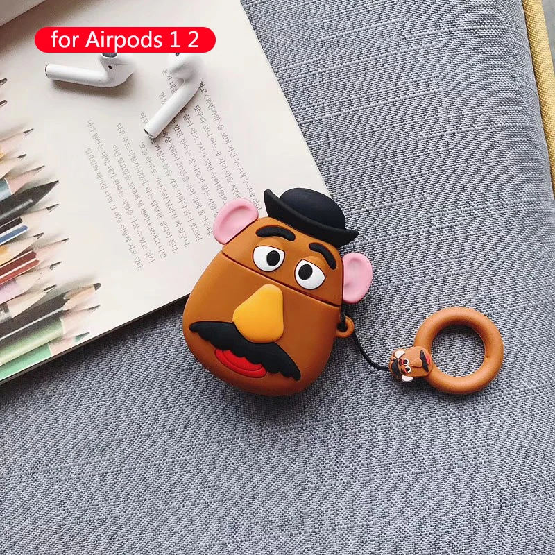 Wireless Bluetooth Earphone Cartoon Cute case For Apple Airpods 2 Headset soft Silicone Protective Cover For Airpods accessories - Цвет: 66