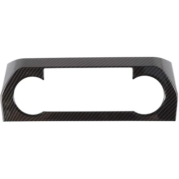 

NEW-Carbon Fiber Car Central Console Air Conditioner Switch Control Knobs Cover Trim Frame Accessories for Ford F150 2015+