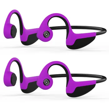 

2pcs Bluetooth Stereo Headset Z8 Bone Conduction Headphonse with Mic for Handsfree Calling Open Ear Sports Running Headset