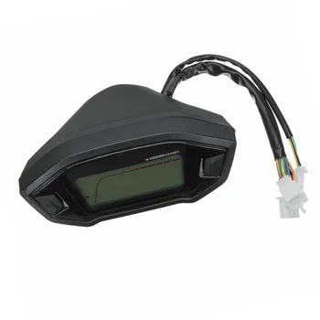 

Motorcycle Tachometer Speedometer Odometer Digital LCD Gauge Waterproof 12V Set