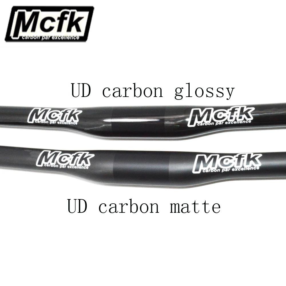 MCFK углеродное волокно MTB для велосипедного руля 31,8 мм UD углеродный горный велосипед 4 зачесывать 9 прямая стреловидность матовый