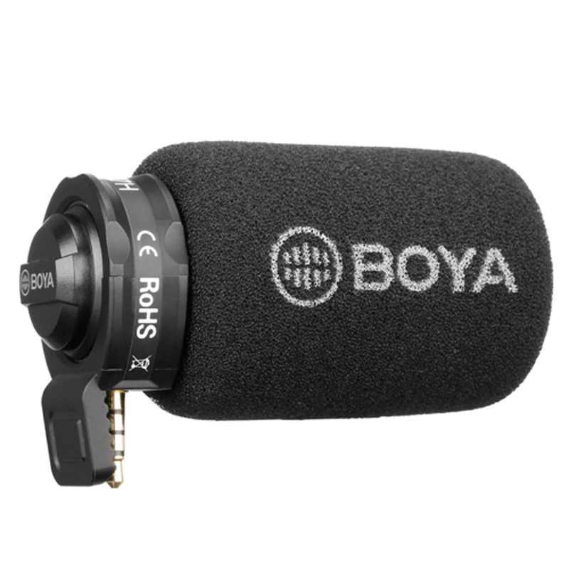 BOYA BY-A7H, компактный конденсаторный микрофон для iPhone, iOS, huawei, Android, 3,5 мм, смартфон, планшет, видео, видео, аудио микрофон