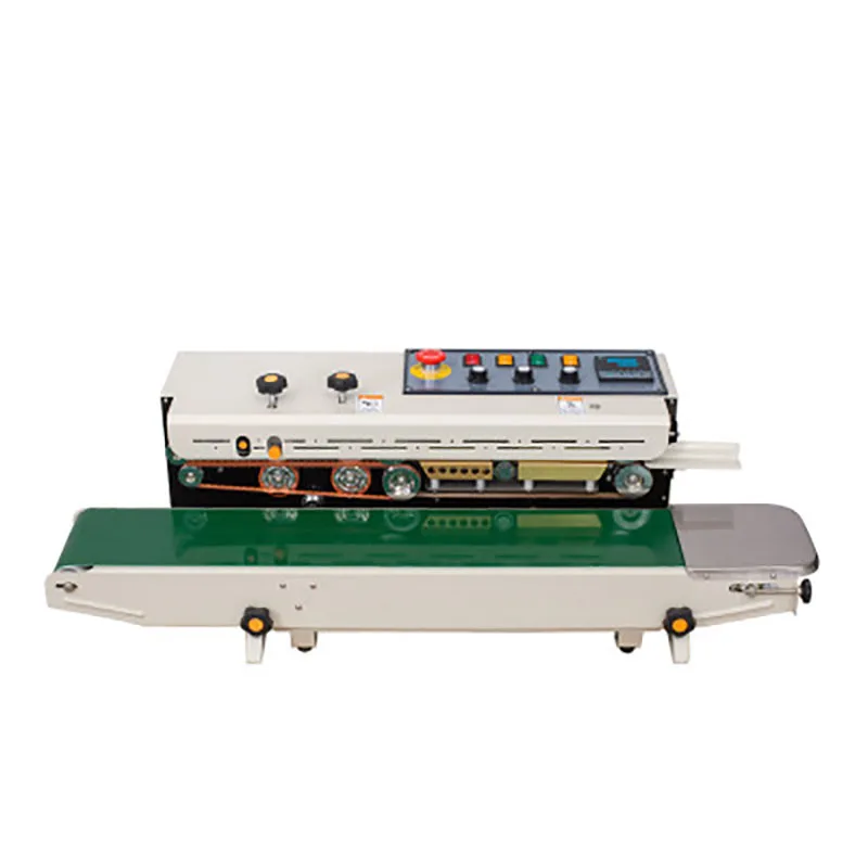 

continuous solid band sealing machine, aluminum foil pouch sealer with counter