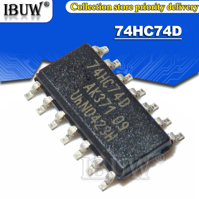 100 шт. SN74HC74D SOP14 ibuw 74HC74D лапками углублением SOP-14 74HC74 стандартного режима работы |