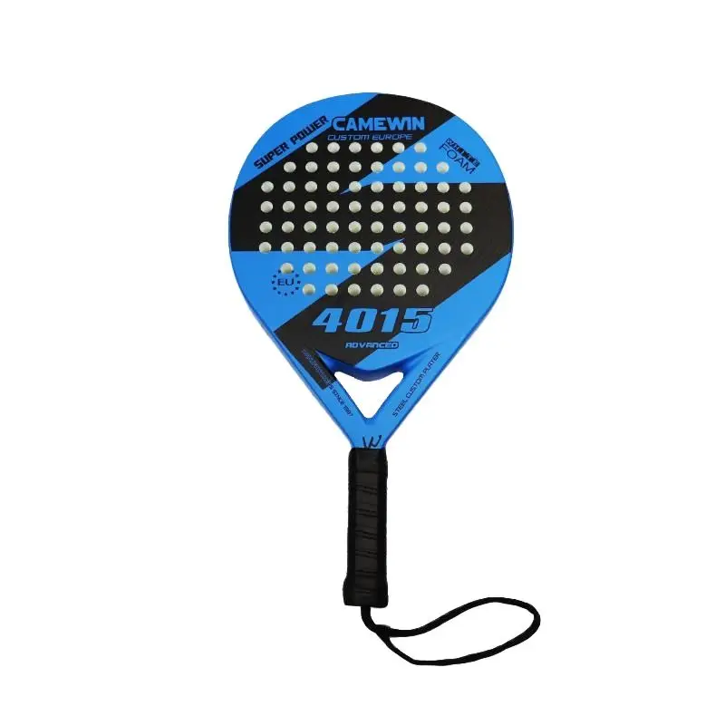 2021 New 1pc Padel Tennis Racket Carbon Fiber Grit Face Eva Memory Foam Core Paddle Outdoor Sport Professional Adult Play Game