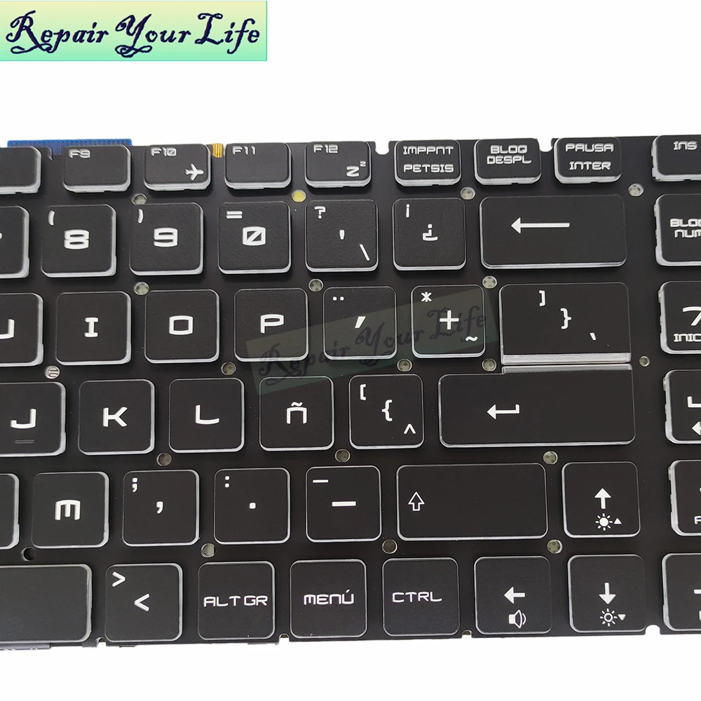 Teclado Backlight para Msi Gs60 Gs70 Gt72 Ge72 Ge62 Ws60 la Latin Preto Laptops Substituição Teclados V143422ak Original Novo - Imagem 3