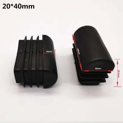 16pcs Plastic Tube Insert Plug pipe end cap Non-slip table chair leg Foot Cover pad Floor Protectors furniture decorative Parts 20x40mm
