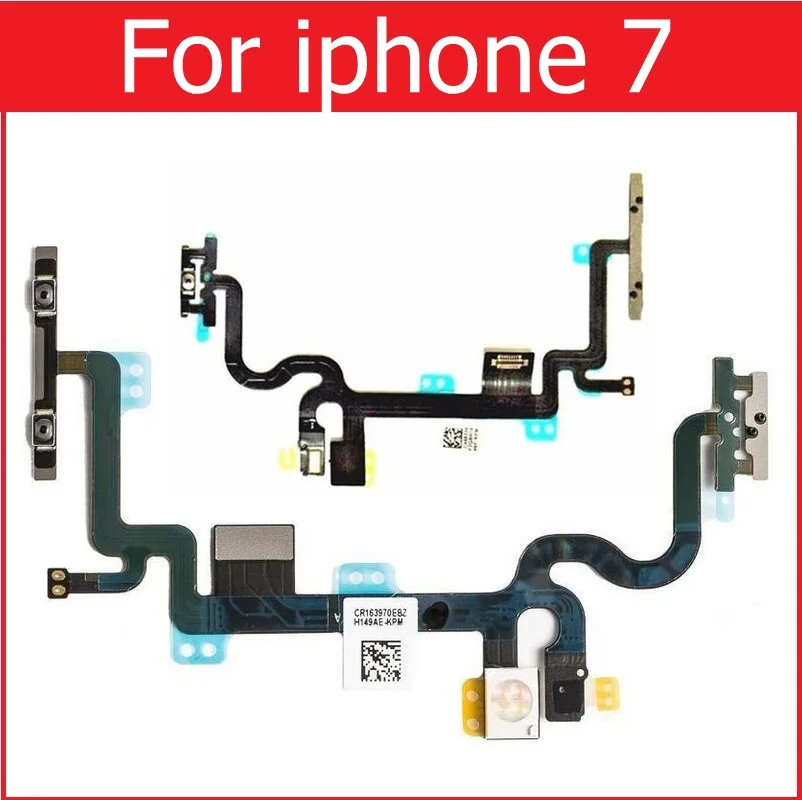 Подлинный беззвучный& мощность& Объем гибкий кабель для iPhone 6 6s 7 8 plus вкл/выкл и объем ленточный переключатель детали гибкого кабеля - Цвет: i7