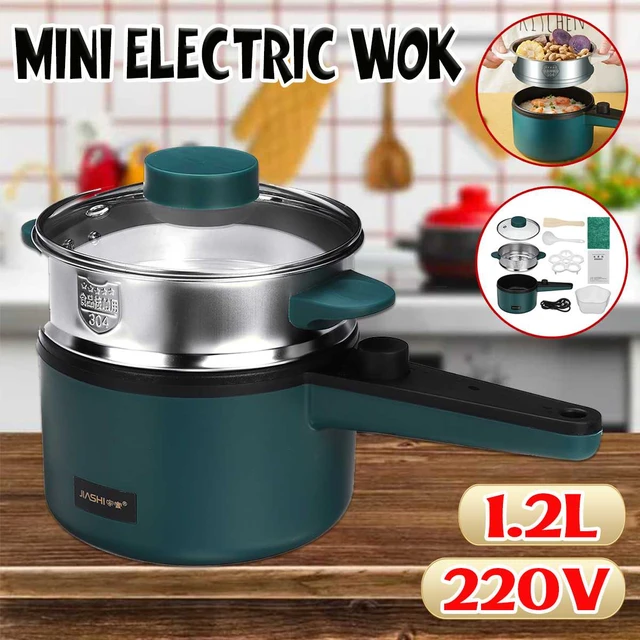 Olla arrocera eléctrica antiadherente para el hogar, olla caliente de 220V,  2L, sartén eléctrica múltiple, máquina de cocina de alimentos - AliExpress