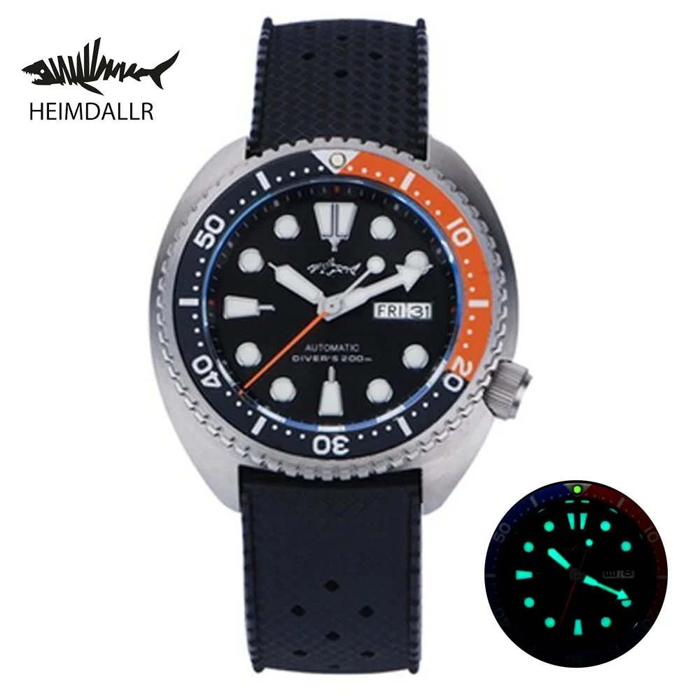 Новые мужские часы для дайвинга Heimdallr SRP777 45 мм черный циферблат сапфировый