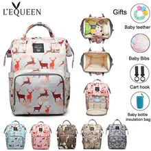 Lequeen Детские Пеленки сумки большой емкости материнства рюкзак водонепроницаемый Мама подгузник мешок Открытый путешествия изоляции кормящих сумки