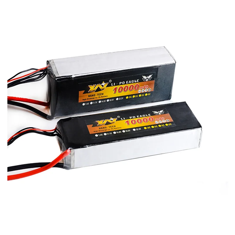 YW Lipo батарея 7,4 V 11,1 V 14,8 V 22,2 V 10000mAh 30C Max 35C XT60 вилка 2S 3S 4S 6S для Rc квадракоптер uav дроны, Радиоуправляемый вертолет