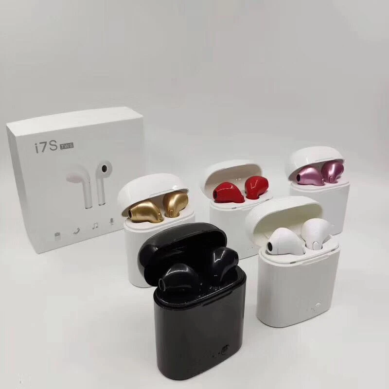 

Bluetooth Earphones Wireless Earpiece I7 I7s TWS Sport Earbuds Headset With Mic For Smart Phone IPhone Samsung Xiaomi Huawei LG