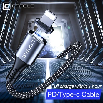 Cafele 18W Magnetic PD Fast Charging Cable USB Type C to for Lightning Cable For iPhone 11 Pro 60W USB C Cable For Huawei Xiaomi