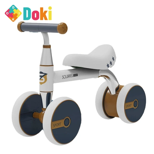 Doki Toy Baby Walker Balance Bike With 4 Wheels For Ages 12-36 Months Baby Walker Children's Four-wheel Scooter New Fashion 1