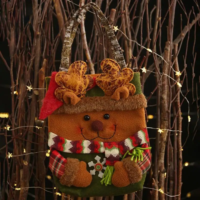 Merry Christmas стерео сумочка для яблок прекрасный детский мультфильм аппликация конфеты подарочная сумка домашний фестиваль вечерние украшения