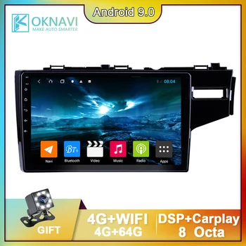 

OKNAVI 10 Inch Android 9.0 Smart Car Radio For Honda FIT JAZZ Left Right 2014-2015 Stereo Player Support DVR OBD 4G+WiFi GPS
