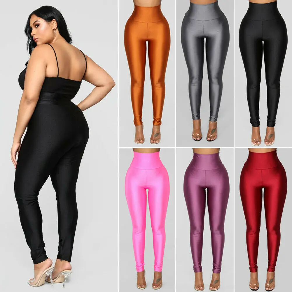 6 Colors Trendy Women Solid Colors Slim Pants Female Running Workout Fitness Stretch Pants High Waisted Capris Outfits
