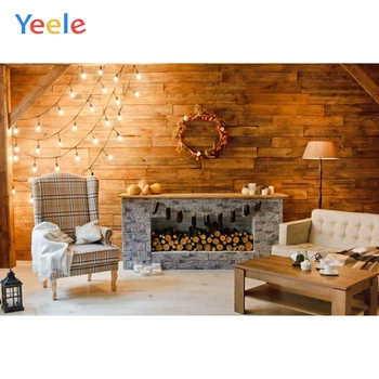 

Christmas Backdrop Wood House Autumn Farm Pumpkin Living Room Interior Vinyl Photography Background For Photo Studio Photophone