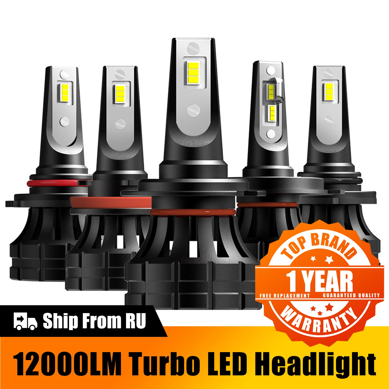 H4 H7 Led Bulb Headlight 12000Lm CSP SMD 9005 9006 Auto Lamp For VW Sharan Amarok Scirocco Touran Polo 6r 9n T3 T4 T5 T6 | Автомобили и