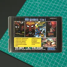 11 в 1 для sega Mega drive/Человек-паук/Mortal Kombat 5/caslevian/16 бит MD игровая карта для sega Mega Drive для Genesis