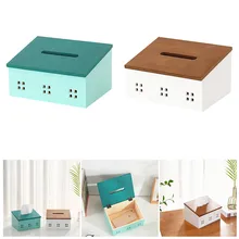

Desktop Tissue Box Nordic Living Room Net Red Wooden Children's Bedroom Storage Box Household Simple Creative Pumping Box