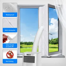 4 Meters Universal Air Lock Window Seal Cloth Plate Hot Airs Stop Conditioner Outlet Sealing Kit Mobile Air Conditioner Covers window airlock seal plate 3m 4m 5 6m air conditioner cover soft baffle window seal for all mobile air conditioning units