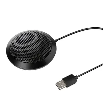 

USB Plug Computer Tabletop Omnidirectional Condenser Boundary Conference Microphone For Recording Gaming Skype Voip Call